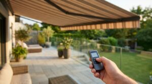 Elektrische Markise per Funk-Fernbedienung bedienen