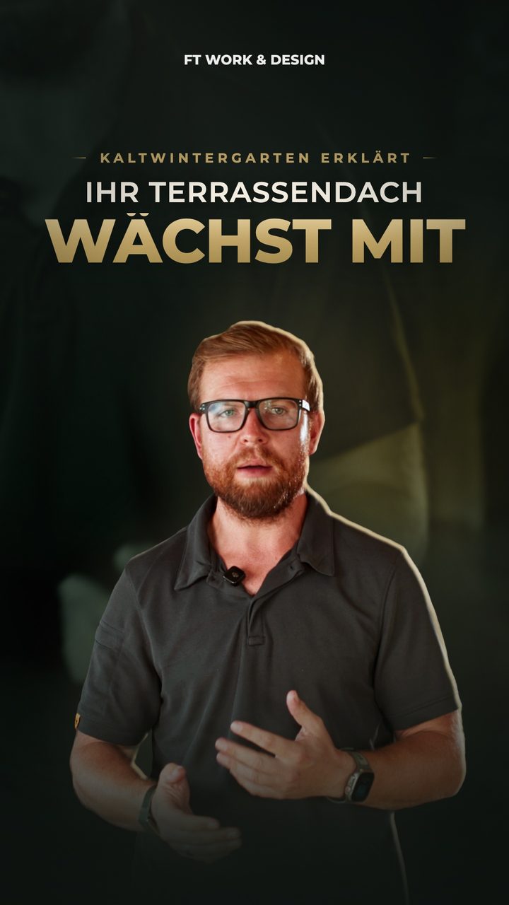 Video: Terrassendach modular erweitern. Felix Till, Geschäftsführer von FT Work & Design